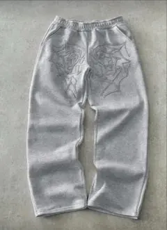 グレー　スウェット　sp5der　デニムティアーズ huf