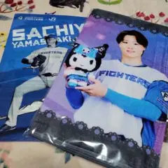 日ハム　山崎福也　かわいいタオル&クリアファイル