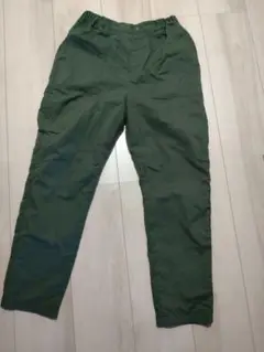オリーブグリーン ロングパンツ ウエストゴム