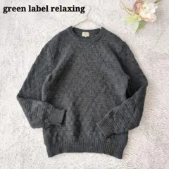 美品 グリーンレーベルリラクシング ウール100% ニット セーター 肉厚 L