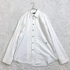 BURBERRY BLACK LABEL ドレスシャツ チロリアンシャツ 白 L