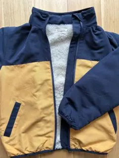 130cm ジップアップジャケット ネイビー　イエロー　アウター　TARKER
