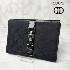 56 美品 GUCCI ジャッキー 長財布 GGキャンバス 二つ折り財布 p5