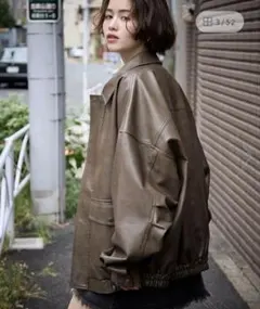 PAGE BOY【PBLIM】フェイクレザーブルゾン