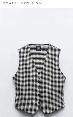 ZARA★ジャカードベストMサイズ新品