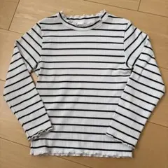 110 長袖カットソー ストライプ