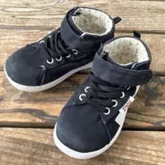 moz モズ キッズ ハイカットスニーカー 17cm マジックテープ 黒のサムネイル
