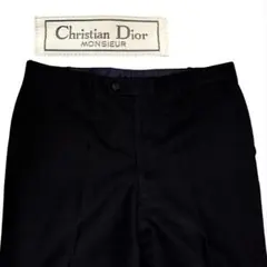 p*】様 Christian Dior ブラック ワイドストレート スラックス p*】様 Christian Dior ブラック ワイドストレート スラックス - メルカリ