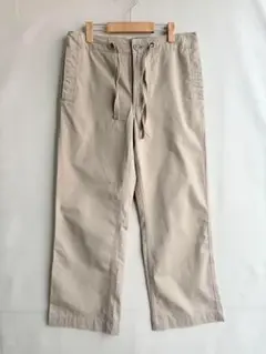 GAP メンズ　ワイド　パンツ　リップストップ　カーキ　M コットン　チノ