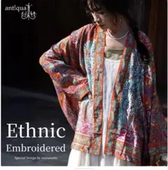 antiqua 華やか刺繍 エスニックトップスのサムネイル