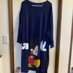 ミッキーマウス ロングワンピース　ネイビー
