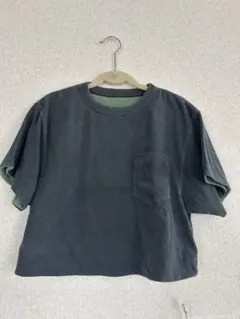 百々千晴♡the shishikuiオーバーサイズティシャツ　グレー&ブラック 36804-20-