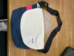 milesto ショルダーバッグ ネイビー×アイボリー