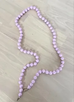 アップビーズ風　ピンク ドイツ製ビーズストラップ 115cm