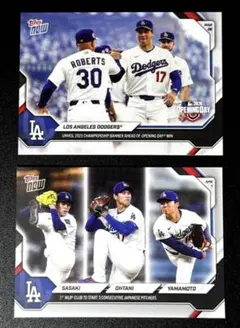 Topps Now MLB ドジャース開幕戦＆日本人3連続登板