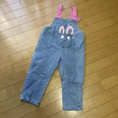 うさぎ デニム オーバーオール 110cm
