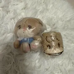 mikko ガチャガチャ　もこもこポーチ　ぬいぐるみ2 ラテ