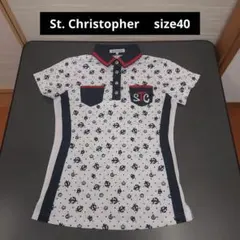 St. Christopher ゴルフシャツ 40　半袖ポロシャツ　レディースLのサムネイル