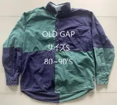 GAPオールドギャップ/サイズS/長袖シャツ/パッチワークシャツ/珍品/90's