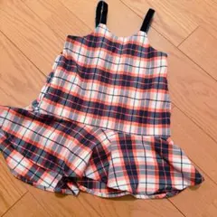 ブランシェス　ワンピース　チェック　ジャンパースカート