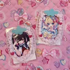 いちご♡量産型 ピンク ホイップデコ トレカケース 平成女児 硬質ケース ペア
