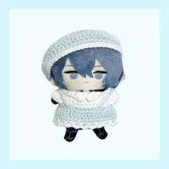 ベレー帽&ワンピース【ブルー】　ぬい服　ぬい帽子　にじぱぺっと　10cm