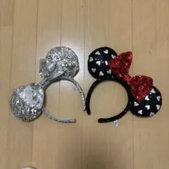 ミッキー・ミニー耳カチューシャセット