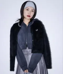 美品 FRED PERRY × Ray BEAMS フラッフィー カーディガン