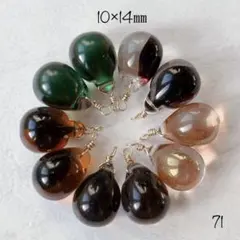 71チェコドロップビーズ 大粒ドロップ　コンビ