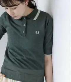 【美品・お値下げ中】FRED PERRY × BEAMS 半袖ニットポロ ラメのサムネイル