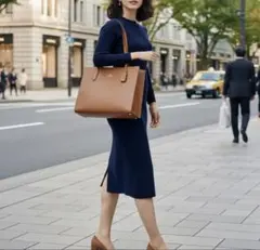 コーチ　coach トートバッグ　レザー　キャラメル　ブラウン　茶色　皮　A4