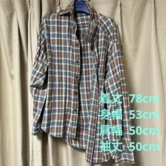 【20円値下げ】Crocodile 長袖チェックシャツ LL-W