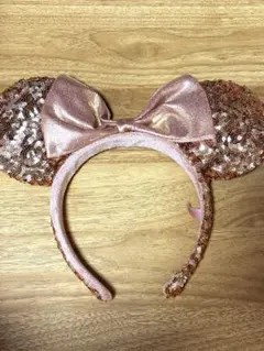 ミニーマウス風カチューシャ ローズゴールド