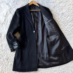 極美品　コムサデモード　カシミヤ100％　チェスターコート　M 黒　ブラック