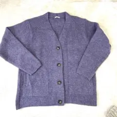 gu メンズ　ブラッシュドヤーンカーディガン　S