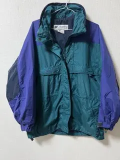 Columbia マウンテンパーカー Mサイズ グリーン/パープル