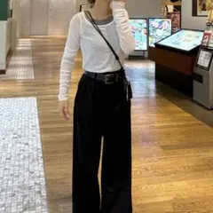 JEANASIS シアートップス　ブラック