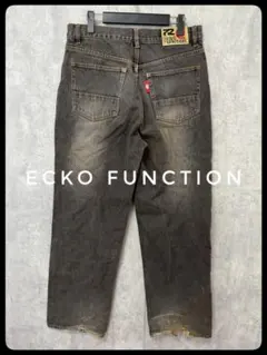 ECKO FUNCTION　デニムパンツ　Y2K　グランジ　フェード　Lのサムネイル