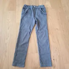 ベベ　キッズ ロングパンツ グレー フリルポケットのサムネイル