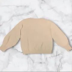 【grove】ベージュニット シンプル無地 クルーネック Mサイズ