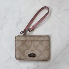 Coach ベージュ パスケース 小銭入れ コーチ