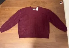 【新品未使用】HOLLISTER ニット セーター ワイン