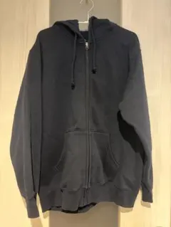 スウェットフルジップパーカ　メンズ　M ネイビー