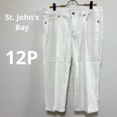 St. John's Bay 【12P】ホワイト カジュアル パンツ クロップド