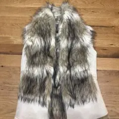 ZARA BASIC ファー ベスト S