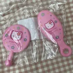 サンリオ　ハローキティ　カオハナ　ミニブラシ&ミニミラー　サンキューマート