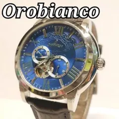 ✨希少✨Orobianco 自動巻 OR-0035A ブルー ブラック 腕時計 ✨希少✨Orobianco 自動巻 OR-0035A ブルー ブラック 腕時計