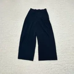 《UNIQLO》ユニクロ　ワイドパンツ タック入り　ゴムウエスト　ボトムス
