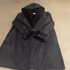 レディース　フェイクムートン　ショートコート　ネイビー13号(割引有)