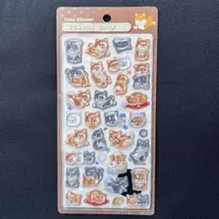 ボンボンドロップシール　和柄　柴犬